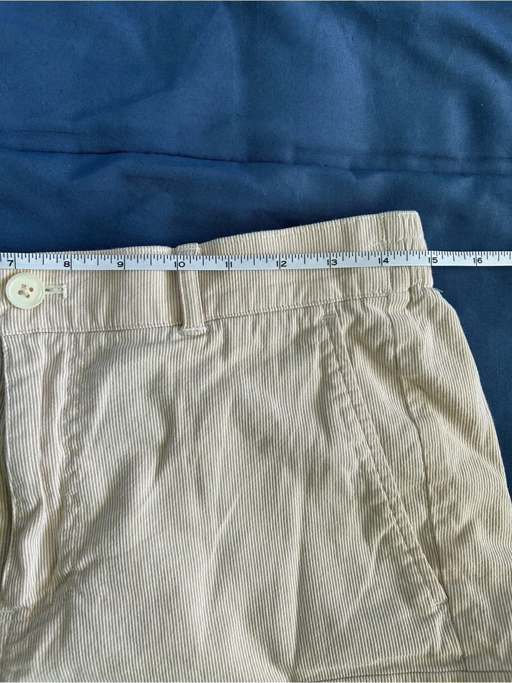 Brooks Brothers Beige Seersucker Bermuda Shorts Size 32